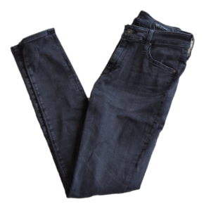 AG Adriano Goldschmied Faded Black Farrah High Rise Skinny Jean Size 25 Waist 26